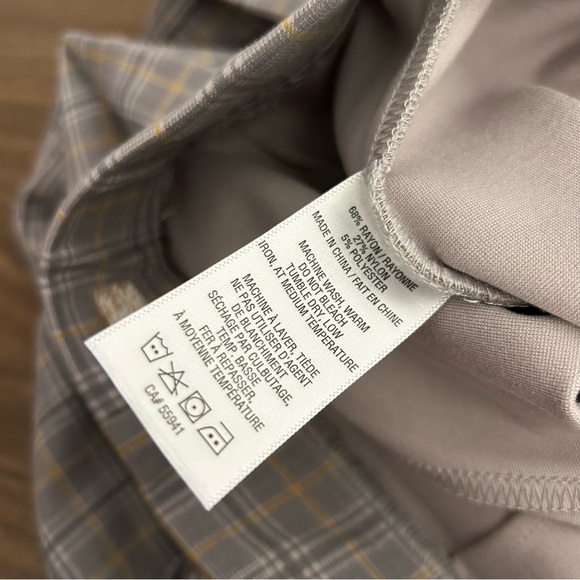 HARLOW women Gray Plaid Pants M - Picture 8 of 12